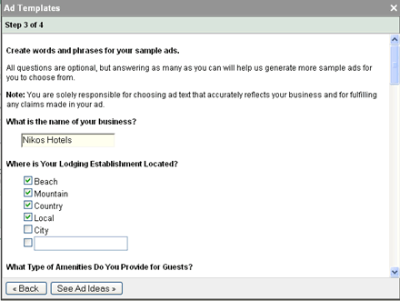 Ad Text Ideas Tool Step 3
