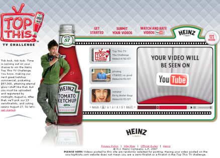 Heinz Top This Video Commercials
