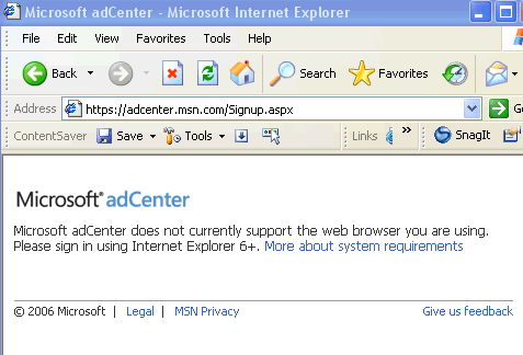 Microsoft Adcenter unavailability