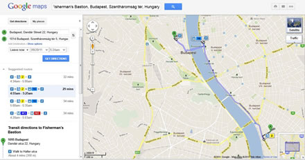 Google Maps With Public Transportation Directions