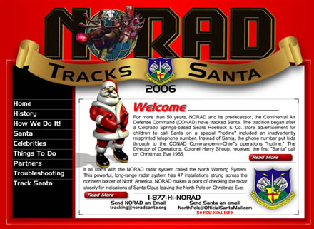 Norad tracks Santa Claus