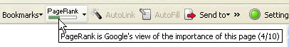 PageRank scale on Google Toolbar